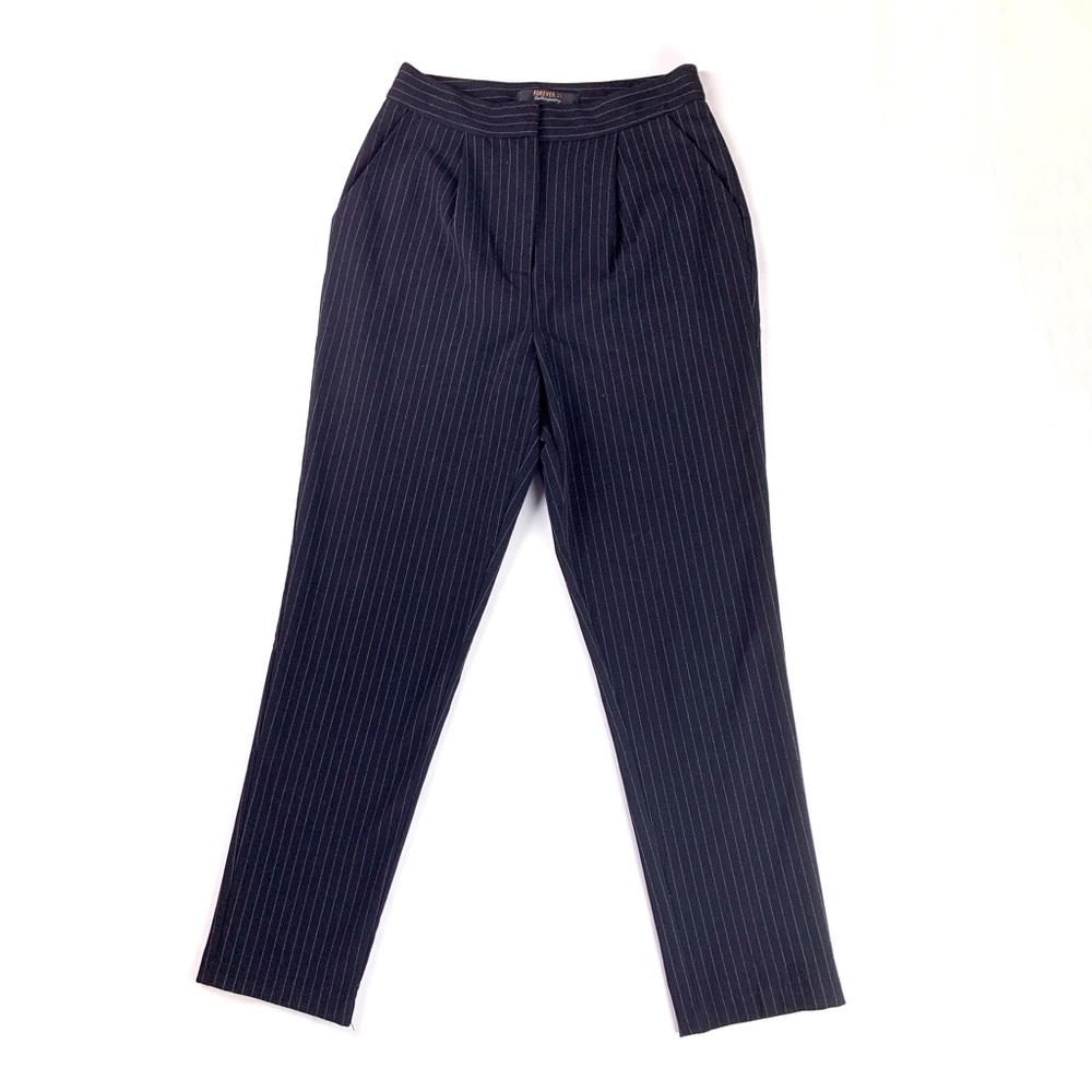 Forever 21 Pinstripe Collar Waist Pants